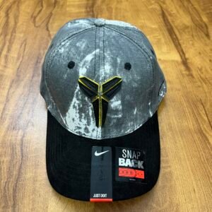 _Premium_Kobe Style_Tie-Dye Snapback Cap _Grey & Black