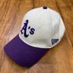 Premium A’s Baseball Cap White & Purple