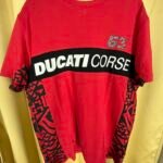 _DU*ATI _ROUND NECK TEES_FRONT & BACK PRINTED_RED COLOR