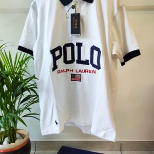_R*LPH L*UREN_PREMIUM POLO TEES_WHITE COLOR_(M SIZE)