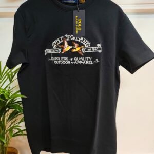 _P*L*_RA*PH_LAU*EN _ROUND NECK TEES_PRINTED_BLACK COLOR