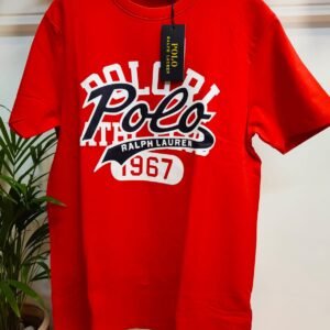 _U* P*LO__ROUND NECK TEES_LIGHT_RED