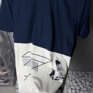 Lacost Sport Graphic T Shirt Navy