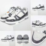 Louiiiss Vuitton Monogram Trainer White Black Grey
