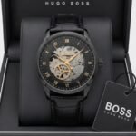BOSS Principle Skeleton Mens Automatic black and gold