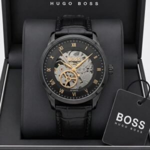 BOSS Principle Skeleton Mens Automatic black and gold