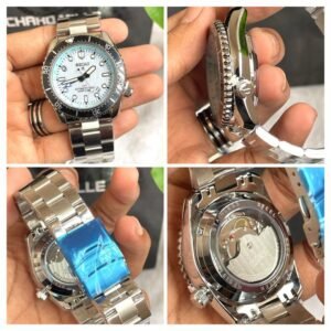 Seiko GMT Open Back Silver SkyBlue