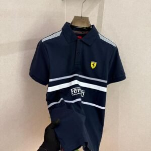Pum Ferrari Edition Navy Polo Premium Collar Neck T-shirt