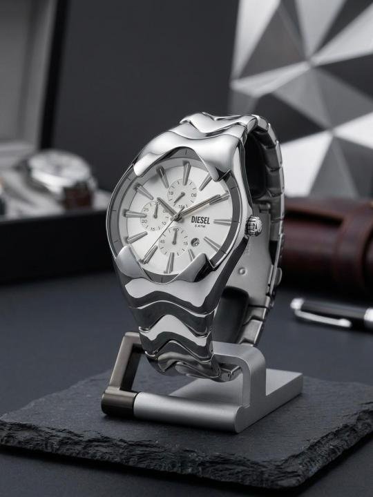 Diesee_l Mercurial Chronograph Silver White 501