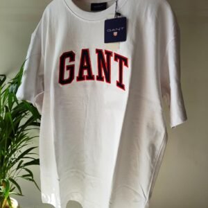 _G*NT_White Round Neck_T-Shirt